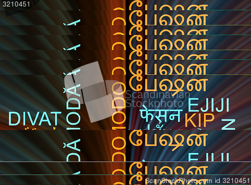 Image of Fashion multilanguage wordcloud background concept glowing