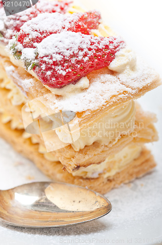 Image of napoleon strawberry cake dessert 