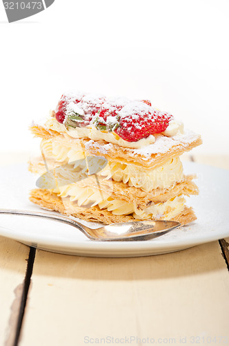 Image of napoleon strawberry cake dessert 