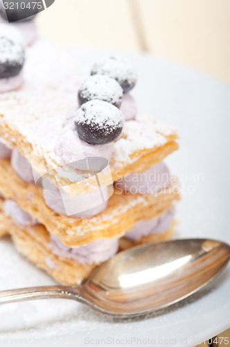 Image of napoleon blueberry cake dessert 