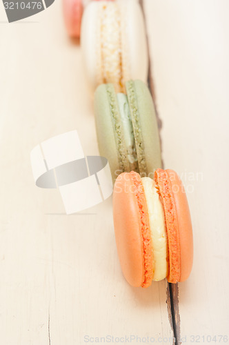 Image of colorful french macaroons 
