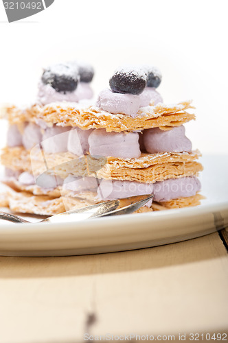 Image of napoleon blueberry cake dessert 