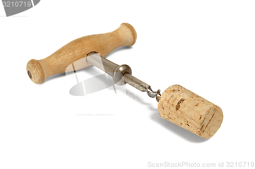 Image of Corkscrew with cork