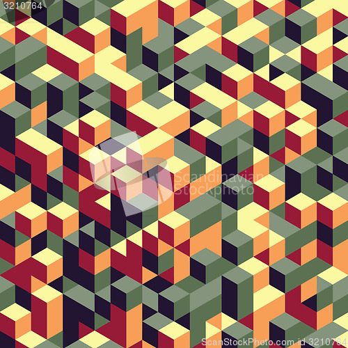 Image of Abstract 3d geometrical background. Mosaic. Vector illustration.