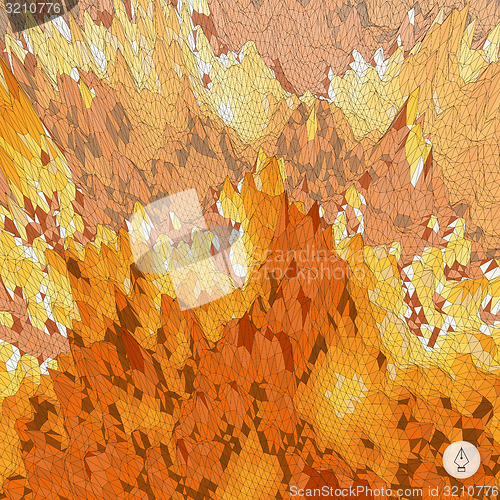 Image of Abstract landscape background. Mosaic vector illustration. 