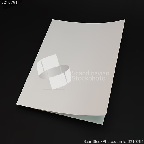 Image of Blank page template for design layout. 3d vector illustration. 
