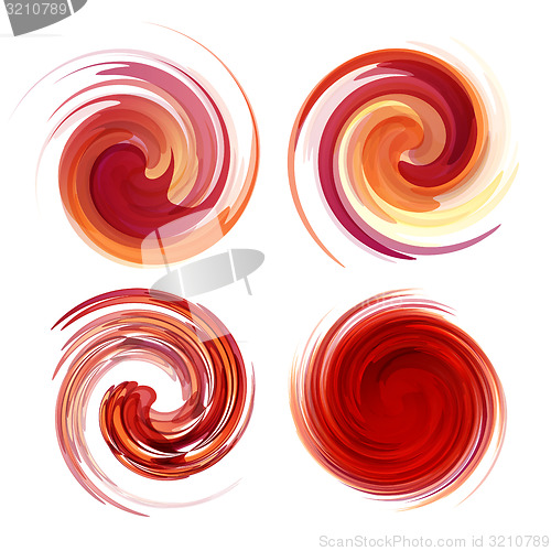 Image of Colorful abstract icon set. Dynamic flow illustration. 