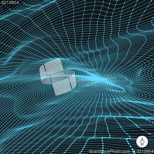 Image of Network abstract background. 3d technology vector illustration. 