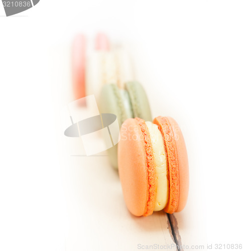 Image of colorful french macaroons 