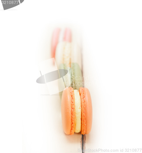 Image of colorful french macaroons 