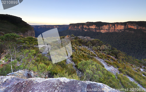 Image of Blue Mountains looking into the \'Grose Valley and Blue Gum Fores