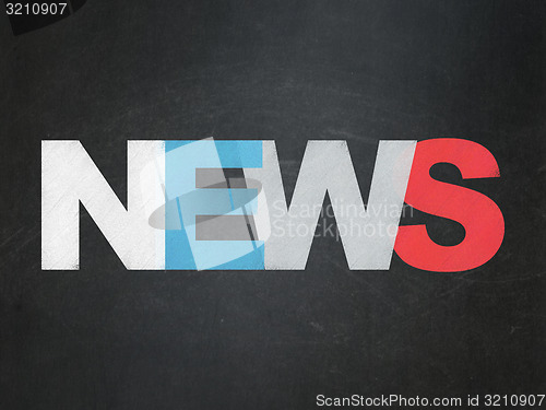 Image of News concept: News on School Board background