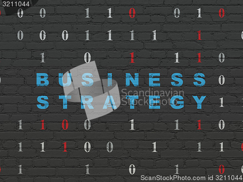Image of Finance concept: Business Strategy on wall background