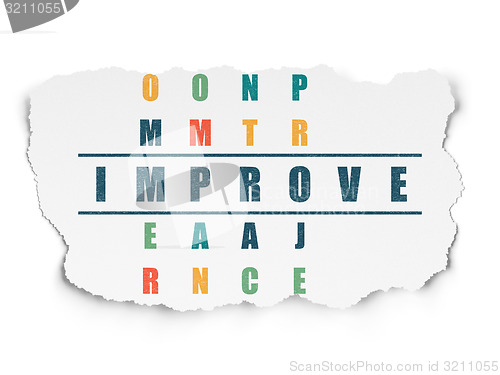 Image of Business concept: word Improve in solving Crossword Puzzle