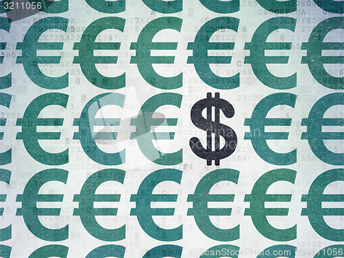 Image of Currency concept: dollar icon on Digital Paper background
