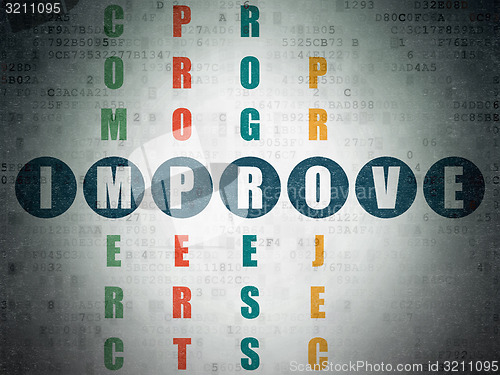 Image of Business concept: word Improve in solving Crossword Puzzle