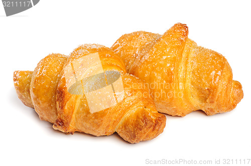 Image of Fresh croissant on white background