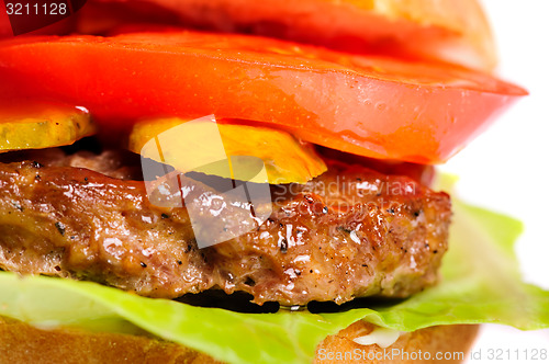 Image of realistic looking hamburger