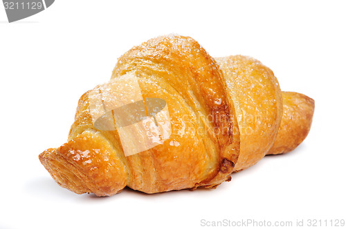 Image of fresh croissant on white background