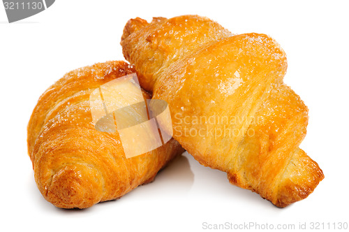 Image of Fresh croissant on white background