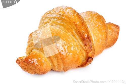 Image of fresh croissant on white background