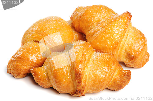 Image of Fresh croissant on white background