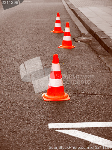 Image of Retro look Traffic cone