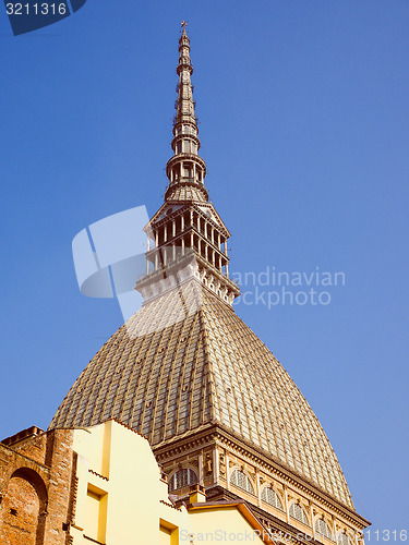 Image of Retro look Mole Antonelliana Turin