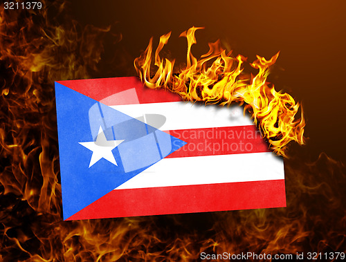 Image of Flag burning - Puerto Rico