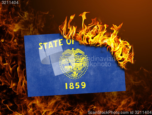 Image of Flag burning - Oregon