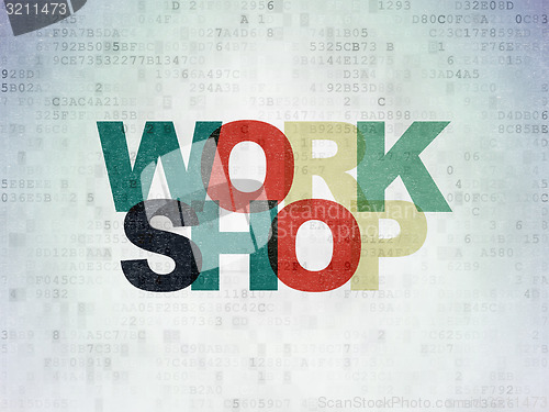 Image of Education concept: Workshop on Digital Paper background