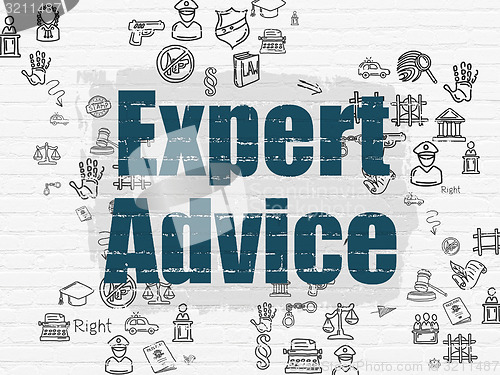 Image of Law concept: Expert Advice on wall background