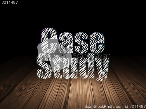 Image of Education concept: Case Study in grunge dark room