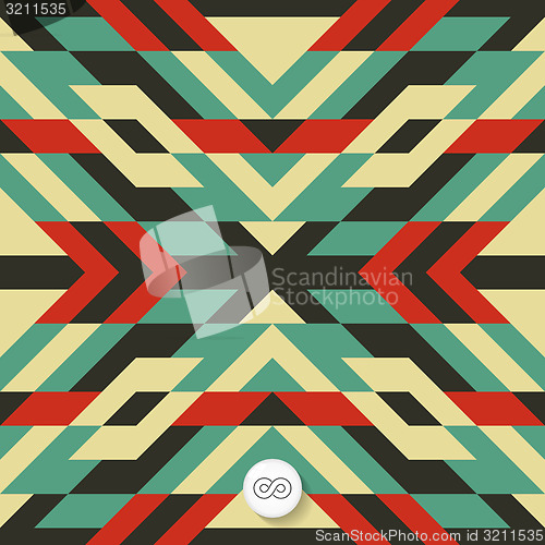 Image of Seamless mosaic pattern. Geometric background. 