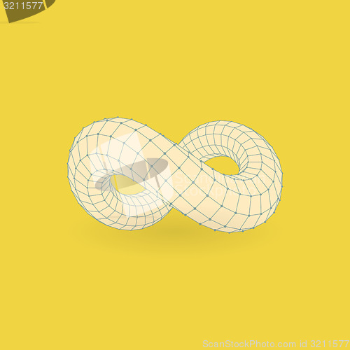 Image of Infinity symbol. Can be used as design element, emblem, icon. 