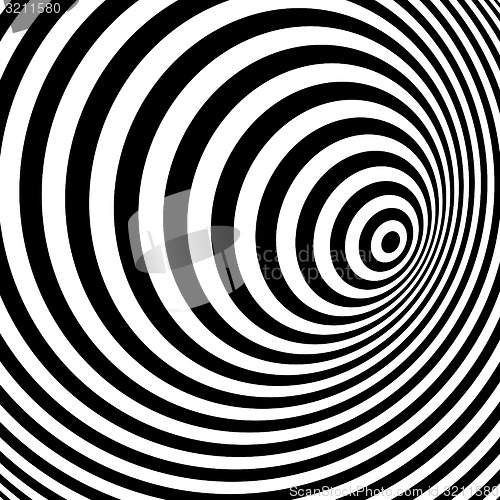 Image of Black and white abstract striped background. Optical Art. 