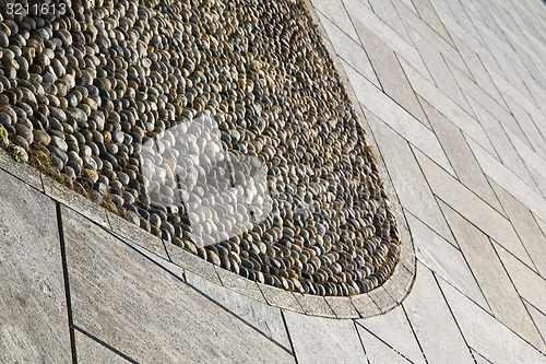 Image of near mozzate  italy  varese abstract   pavement of a curch and w