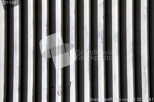 Image of besnate window  varese italy   wood venetian blind in  