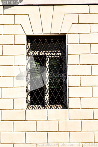 Image of shutter europe  italy  lombardy       in  the milano   brick    