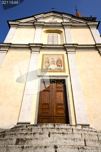 Image of  lombardy    in  the cadrezzate   old      closed brick tower si