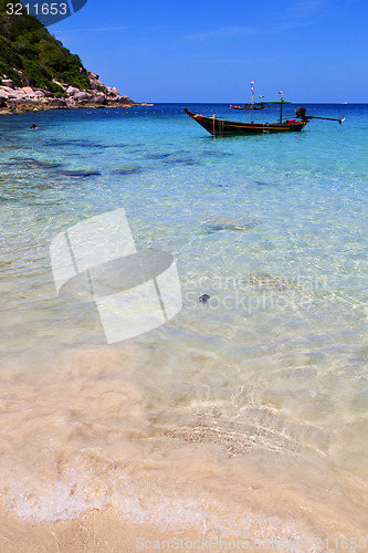 Image of asia in the  kho tao  isle white  beach        thailand  and sou