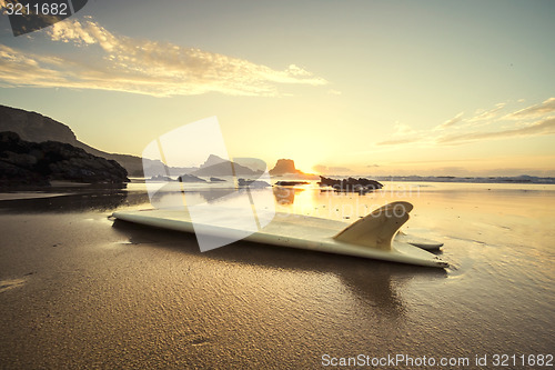 Image of Surfboard Sunset