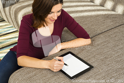 Image of Working with a tablet