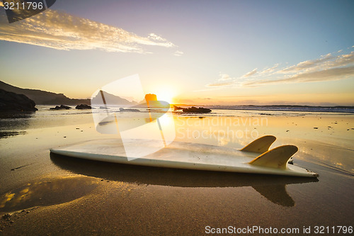 Image of Surfboard Sunset