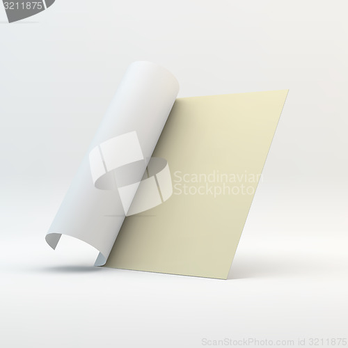 Image of Blank page template for design layout. 3d vector illustration. 