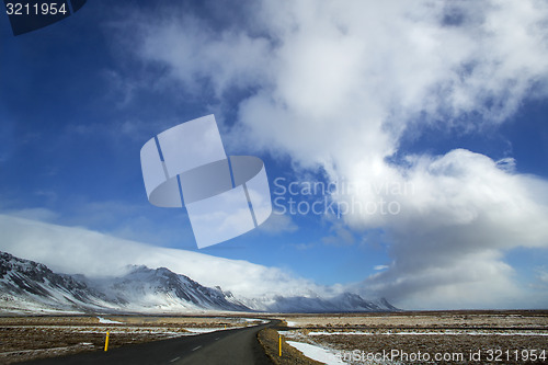 Image of Impressive volcanic landscape at the ringroad in Iceland