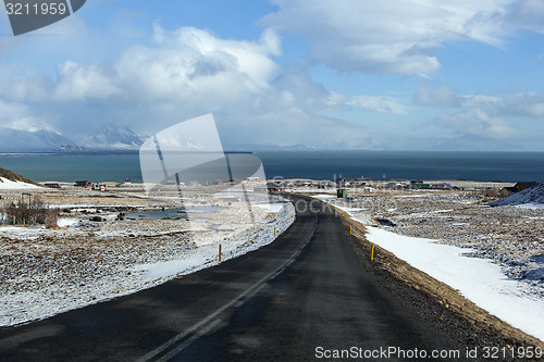 Image of Impressive volcanic landscape at the ringroad in Iceland