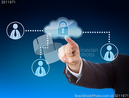Image of Finger Pointing At Cloud Access In Social Network