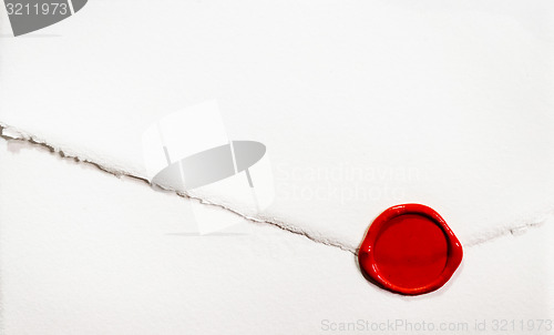 Image of White letter with red sealing wax