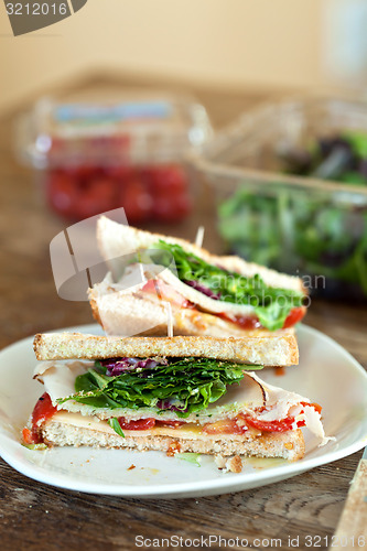 Image of Sliced Turkey Sandwich